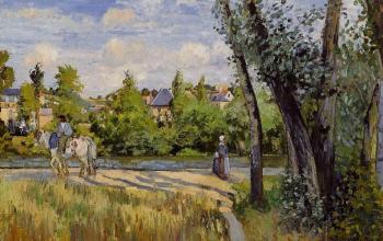 Camille Pissarro : Landscape, Bright Sunlight, Pontoise